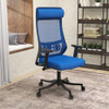 LEISUREMOD ERGONOMIC BLUE OFFICE CHAIR HIGH BACK MESH DESK CHAIR DO56BU - BLUE