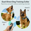 DELUPET DOG SHOCK COLLAR 2 DOGS- 4500FT DUAL-DIRECT DOG TRAINING COLLARS - GRAY