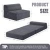 KASUNPUL FOLDING SOFA BED WITH PILLOW MEMORY FOAM FOLD OUT CHAIR BED GRAY New