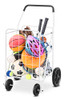 Whitmor Deluxe Utility Foldable Shopping Cart with Wheels, 100 Lb Capacity