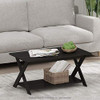 FURINNO 35.4" FURINNO Modern Simplistic Coffee Table - Espresso