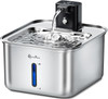 DOWNYPAWS STAINLESS STEEL FURSINK CAT WATER FOUNTAIN BATTERY 101 OZ/3L - BLACK