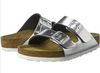 BIRKENSTOCK ARIZONA NL SFB - SIZE: MEN 10 (AU/UK M9) (EU M43) - METALLIC SILVER New