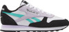 REEBOK CLASSIC LEATHER WOMEN'S SHOES 100209565 - SIZE: 7.5 - WHITE/AQUA/BLACK New