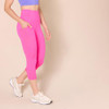 AMAZON ESSENTIALS WOMEN'S ACTIVE SCULPT CAPRI LEGGINGS - SIZE L - NEON PINK New