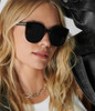 77730 QUAY WOMENS SUNGLASSES (RENT FREE) - FRAME: BLACK, LENSES: POLARIZED SMOKE