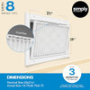 SIMPLY 20"X21"X1" AIR FILTER, MERV 8, 6 PACK SF20X21X1-6PKM08 - WHITE New