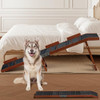 Easyego Foldable Dog Ramp for Bed, 74" Wood Pet Ramp PS0002 - Vintage Walnut
