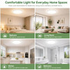 ZEMTY 4PACK LED FLUSH MOUNT CEILING LIGHT 12 INCH 24W DIMMABLE ROUND - BLACK