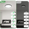 ZEMTY 4PACK LED FLUSH MOUNT CEILING LIGHT 12 INCH 24W DIMMABLE ROUND - BLACK