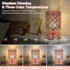 TOBUSA Crystal Cordless Rechargeable 6000mAh Table Lamp Bedside - Rose Gold