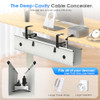 KIGJU UNDER DESK CABLE MANAGEMENT TRAY 30" CORD ORGANIZER LXQ-03 - GREY