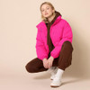 AMAZON ESSENTIALS WOMEN'S CROPPED FULL-ZIP JACKET - SIZE: WOMEN 2XL - NEON PINK New