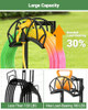 HZE GARDEN HOSE HOLDER, HEAVY DUTY DETACHABLE METAL GARDEN TUBE STORAGE - BLACK