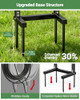HZE GARDEN HOSE HOLDER, HEAVY DUTY DETACHABLE METAL GARDEN TUBE STORAGE - BLACK