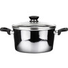 VITREX METALLIC 7.8-INCH STOCKPOT WITH LID PORCELAIN ON STEEL - BLACK New