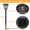 RUHOTILI SOLAR LIGHTS OUTDOOR 12 PACK SOLAR GARDEN LIGHTS WATERPROOF - BLACK