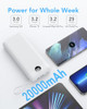 VRURC PORTABLE CHARGER 20000MAH BUILT-IN CABLES FAST CHARGING - WHITE