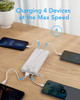 VRURC PORTABLE CHARGER 20000MAH BUILT-IN CABLES FAST CHARGING - WHITE