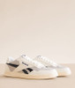 REEBOK COURT ADVANCE-SUEDE UNDERLAY - SIZE: MEN 9.5 - BEIGE BLK WHITE New