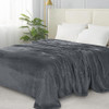 ELEGANT COMFORT LUXURY VELVETY SOFTNESS FUZZY PLUSH MICRO-VELOUR BLANKET GRAY New
