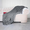 ELEGANT COMFORT LUXURY VELVETY SOFTNESS FUZZY PLUSH MICRO-VELOUR BLANKET GRAY New