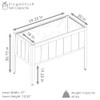 Sunnydaze Steel-Framed Acacia Wood Raised Garden Bed with Legs, 30.75" H NPH-465