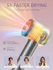 RICHLUX 150,000 RPM HIGH-SPEED HAIR DRYER, 160,000 RPM BLOW DRYER - GRAY