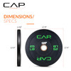 CAP BARBELL RUBBER OLYMPIC BUMPER PLATE; 25 lb Pair; OPR6PIS-50; BLACK