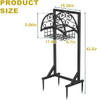 YACONA HEAVY DUTY GARDEN HOSE HOLDER WITH STORAGE BASKET - BLACK