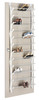 WHITMOR OVER THE DOOR SHOE RACK, FOLD-UP NON-SLIP BARS, 36 PAIR - WHITE