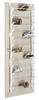 WHITMOR OVER THE DOOR SHOE RACK, FOLD-UP NON-SLIP BARS, 36 PAIR - WHITE