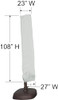 TREASURE GARDEN CANTILEVER UMBRELLA COVER FITS MODELS: FCP920 - LIGHT GRAY