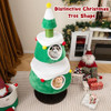PETSITE 60" CUTE CAT CHRISTMAS TREE TOWER WITH 2 CONDOS, BED - GREEN
