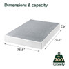 ZINUS 9 INCH KING METAL SMART BOX SPRING WITH QUICK ASSEMBLY ZU-ABS-9KS - GRAY