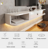 GENERIC 55.1" FLOATING TV STAND WITH LED LIGHTS FOR 55/65 INCH TV - WHITE
