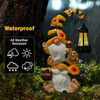 GNOME SOLAR BEE GARDEN GNOMES WITH LED LANTERN - YELLOW BLACK