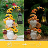 GNOME SOLAR BEE GARDEN GNOMES WITH LED LANTERN - YELLOW BLACK