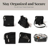 BAGGALLINI SECURTEX ANTI-THEFT CROSSBODY SMALL 8.25"W X 8.25"H BLACK New