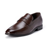 AMAZON ESSENTIALS SQUARE APRON TOE PENNY LOAFER - SIZE 9 - DARK BROWN