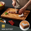 3 Pack Heavy Duty Bamboo Cutting Board Set Non Toxic Kitchen Non Slip