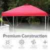 SUNNYDAZE 10X10 CANOPY REPLACEMENT TOP CANOPY REPLACEMENT COVER SHADE - RED