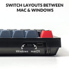 KEYCHRON V1 WIRED CUSTOM MECHANICAL KEYBOARD 75% K PRO RED SWITCH - BLACK