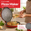 MisterChef Countertop Pizza Maker, 1450W Mini Pizza Oven - Red