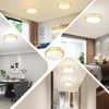 TOBUSA 13" LED Flush Mount Ceiling Light, Gold Kitch Fixture 5 Color Temp