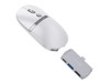 ProtoArc 2-in-1 Travel Hub Mouse - Modular HubMouse with Customized Hub - White