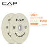 CAP BARBELL RUBBER OLYMPIC BUMPER PLATE | MULTIPLE OPTIONS/COLORS - COLOR: WHITE