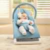 NUBY DELUXE BABY BOUNCER SEAT PORTABLE INFANT BOUNCER WITH MUSIC - BLUE