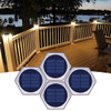 YILAIE SOLAR DECK LIGHTS OUTDOOR (4 PACK) - WARM WHITE