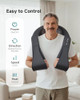 SNAILAX SHIATSU BACK NECK MASSAGER WITH HEAT NECK SHOULDER MASSAGER - COAL BLACK